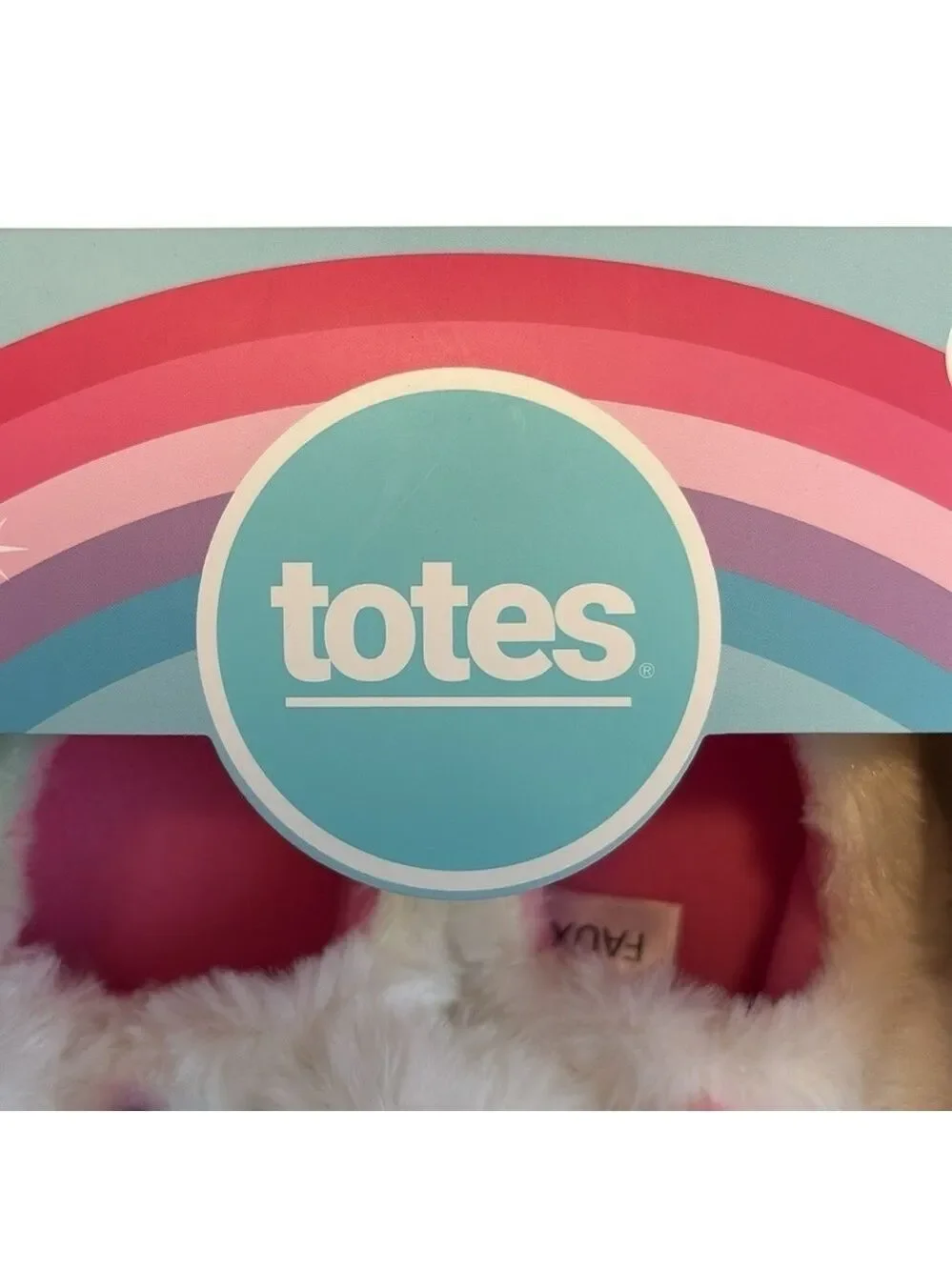 Totes Girls Unicorn Slippers Plush Indoor/ Outdoor White Multi Size S 11-12 New